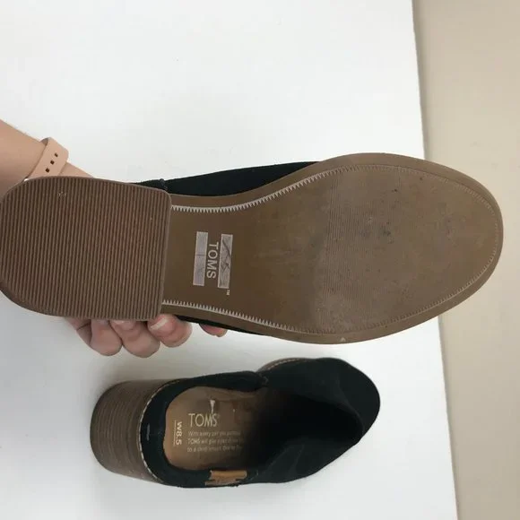 Tom's Black Suede Leila Mule Size 8.5 - Picture 7 of 7